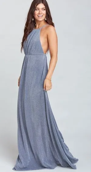 Show me‎ your mumu wedding new with tags gray sparkle maxi dress small thumbnail 1