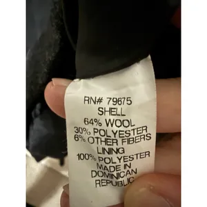 Anne Klein Womens Charcoal Gray Wool Blend Double Breasted Pea Coat Size Large thumbnail 3