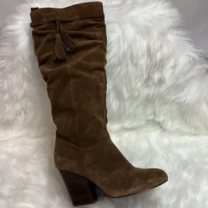 Plume by Faryl Robin Slouch Suede Knee‎ High Heeled Boots Size 9 BIN 18 thumbnail 5