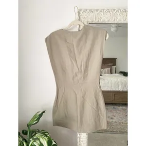 ZARA Linen Blend Cutout Mini Dress thumbnail 10