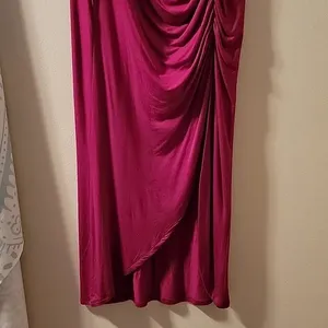 Charlotte Russe Asymmetrical Ruching Slit Skirt - Size M thumbnail 6