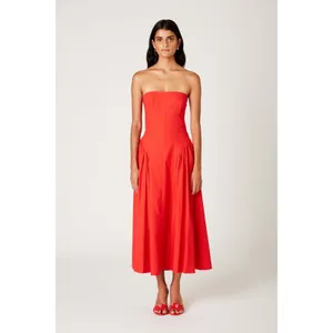NIA Strapless linen blend ANNE DRESS size medium thumbnail 2