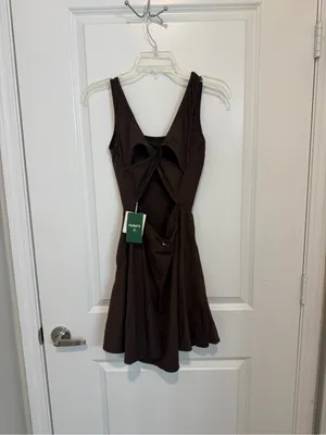 Halara SoftlyZero Airy 2-in-1 Mini Dance Dress S Chocolate Martini NWT thumbnail 3