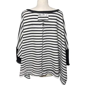 FREE PEOPLE x WE THE FREE Main Squeeze Boho Black White Striped Top thumbnail 5