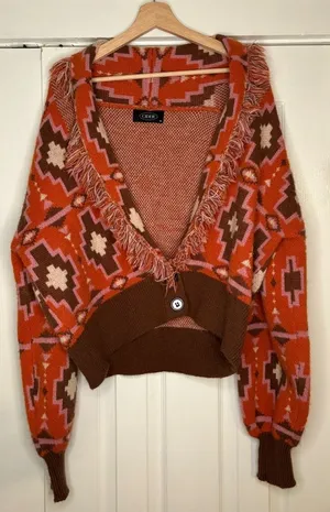 Cider Boho Sweater With Tassels Size Medium NWOT‎ Unused Condition thumbnail 1
