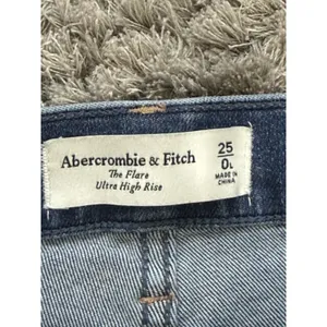 Abercrombie & Fitch The Flare Jeans Women’s Size 0/25 Blue Denim Boho High Rise thumbnail 11