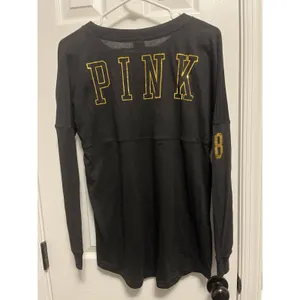 Victoria's Secret Pink VA Commonwealth University Black Long Sleeve Shirt S thumbnail 4