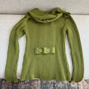 Vintage Mingle Green Ribbed Hooded Cardigan L Y2K Twee Indie Fairy Fall Cyber thumbnail 10