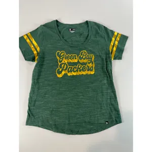 New Era NFL Team Apparel Womens Green Green Bay Packers Scoop Neck Tee L thumbnail 8
