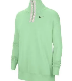 Nike Therma Half Zip Graphic Training Crew Pullover Mint Green thumbnail 6