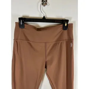 Free People FP Movement Brown High Waisted Lattice Cutout Leggings Large Yoga‎ thumbnail 3