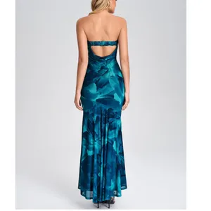 Amazon Teal floral bodycon dress thumbnail 2