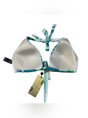 A. Che Teal Marble Halter Bikini Top M + ASOS AsYou Teal Bottom US 8 Set thumbnail 5