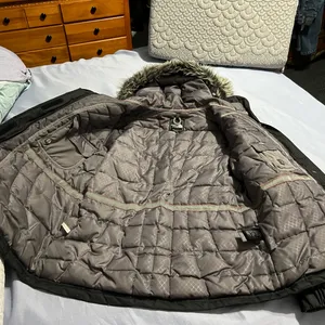 The North Face Women's Black Parka Jacket with Faux Fur Hood thumbnail 8