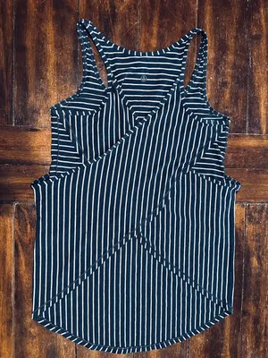 Lululemon Vita Racer Tank - West2east Stripe Inkwell Heathered Medium Grey - 4 thumbnail 9