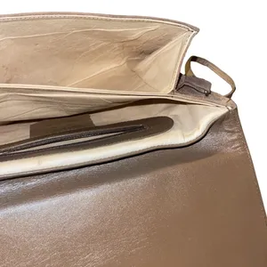 Vintage Rectangular Shoulder Bag Purse Taupe Suede Boho Chic Western Retro Black thumbnail 6