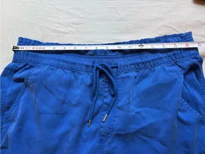 NWT LOFT Cobalt Blue Lyocell Pull On Drawstring Shorts Large thumbnail 5