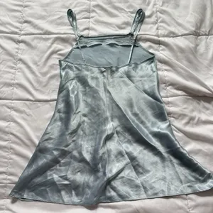 Vintage 90s Chemise Slip Womens Medium‎ Blue Coquette Feminine Dainty Princess thumbnail 8