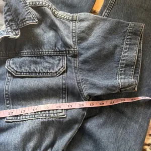 Free People We‎ The Free Marci Denim Jumpsuit Size Small Distressed thumbnail 3