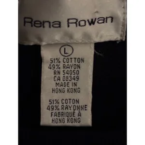 Rena Rowan Black‎ Ribbed Knit Sleeveless Tank Top L thumbnail 3