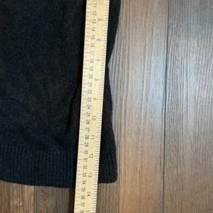The Drop V-Neck Button Front Cardigan Sweater Black Soft Knit Large Minimalist thumbnail 4