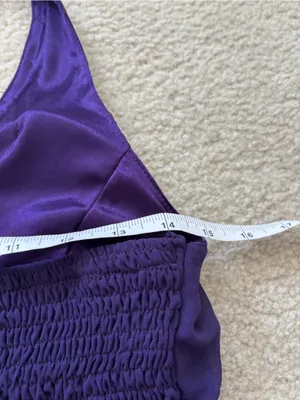 Marineblu Deep Purple Beaded Halter Tank thumbnail 5
