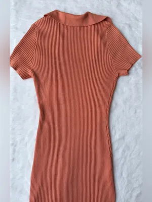 NWT Abercrombie & Fitch Elevated Knit Polo Ribbed Dress thumbnail 2