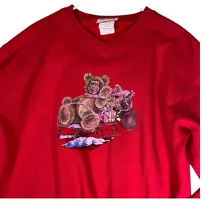 VINTAGE NORTHERN REFLECTIONS Teddy Bear Christmas Sweatshirt thumbnail 3