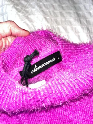 I Just Have to Have It Cropped Pink Sweater thumbnail 5