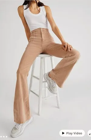 Free people jade corduroy flare pants Nwot size 30 thumbnail 1
