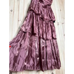 NWT Lulus Tennon Dusty Rose Plisse Tiered Midi Dress Party Cocktail Wedding Sz M thumbnail 5