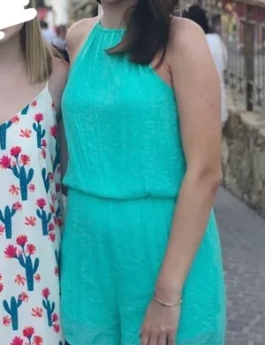 The Impeccable Pig Turquoise Romper thumbnail 3