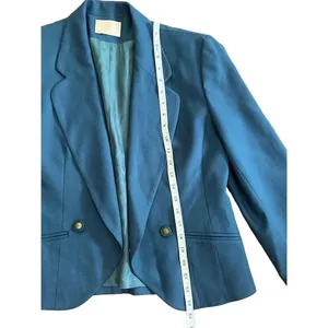 Pendleton Teal 100% Virgin Wool Short Blazer womens Sz‎ 6 1 button closur… thumbnail 10