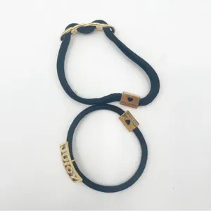 JUICY COUTURE Hair Ties Set of 2 Y2K 2000s Gold Black Logo Elastic Bands *FLAWS thumbnail 3