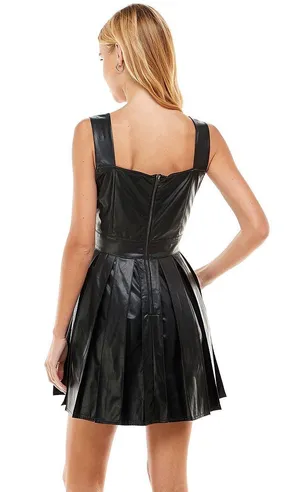 The Clothing Exchange Company Faux Leather Pleated Dress | Black | S | CD02269 | Sample Sale thumbnail 4