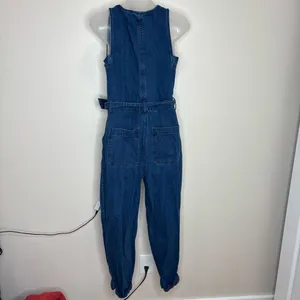 Rachel Comey x Target Indigo Denim Wash Jean Sleeveless Jumpsuit Size 2 belt Y2K thumbnail 3