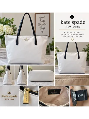 Kate Spade Tan and Black Large Zip Tote thumbnail 2
