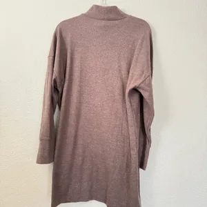 Abercrombie & Fitch Exclusive Online Taupe Cozy Knit Dress Mock Neck thumbnail 8