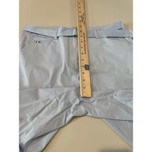 Tommy Hilfiger Shorts Light Blue Bermuda Cuffed with Belt Size 8 thumbnail 5