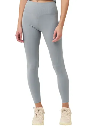 Vuori Rib Studio 7/8 Legging High Rise Moisture Wicking Stretch Yoga Gray Small thumbnail 1