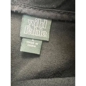 Wild Fable Black Zippered Back Denim Mini Skirt Size 4 thumbnail 4