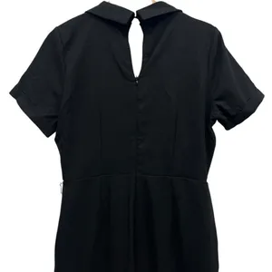 Lulus Sensible Sensation Black Tie-Front Short Sleeve Jumpsuit size Medium thumbnail 3