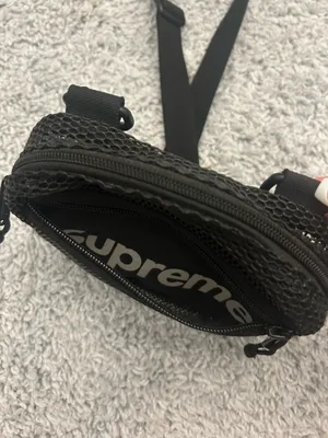 Supreme SS20 small shoulder crossbody black mesh bag thumbnail 5