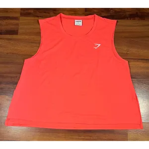 Gymshark Womens XL Sleeveless Tank Top Coral Athletic Workout Training Shirt thumbnail 5