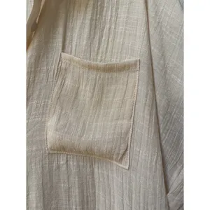 Jon & Anna Contemporary Cream Crinkle Gauze Blouse Relaxed Vacation Casual Sz XL thumbnail 3