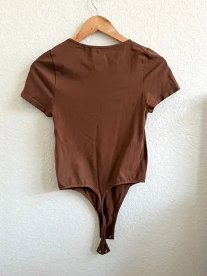 Free People Intimately Clean Lines Tee Bodysuit Crewneck Top Size M L thumbnail 7