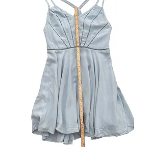 Silence + Noise Light Blue Strappy Fit‎ & Flare Mini Dress Sz 6 thumbnail 7