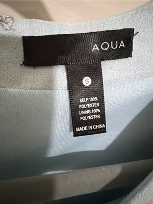 Aqua Pale Blue Short Sleeve Asymmetrical Wrap Dress thumbnail 5