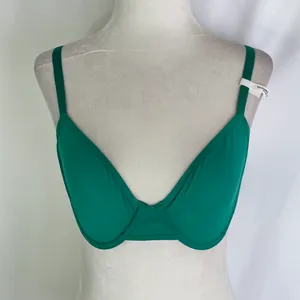 Aerie New SMOOTHEZ Mesh Unlined Underwire Balconette Bra Green Envy Size 36C thumbnail 2