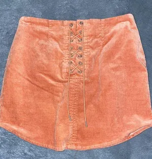 Forever 21 Burnt Orange Lace Up Skirt thumbnail 3